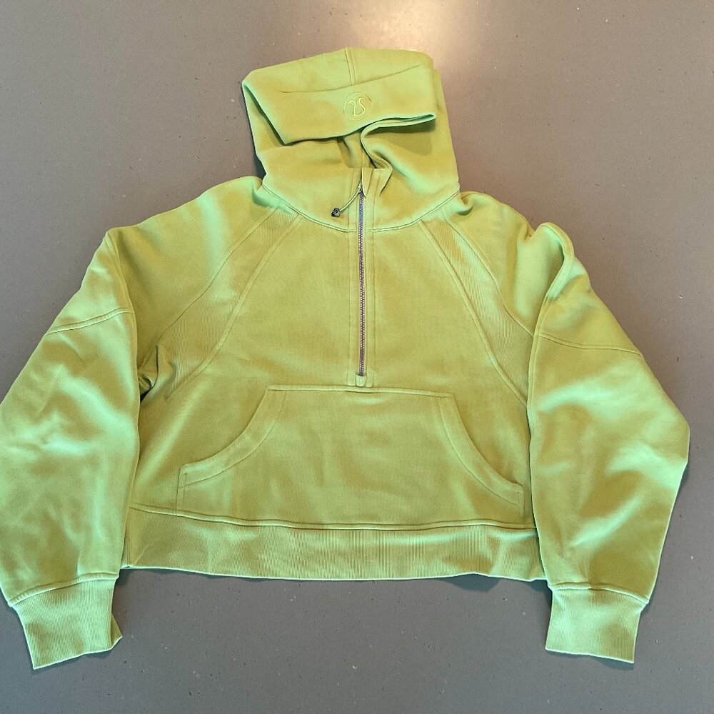 Lululemon Scuba Oversized Half-Zip Hoodie, M/L, Wasabi, Like New!